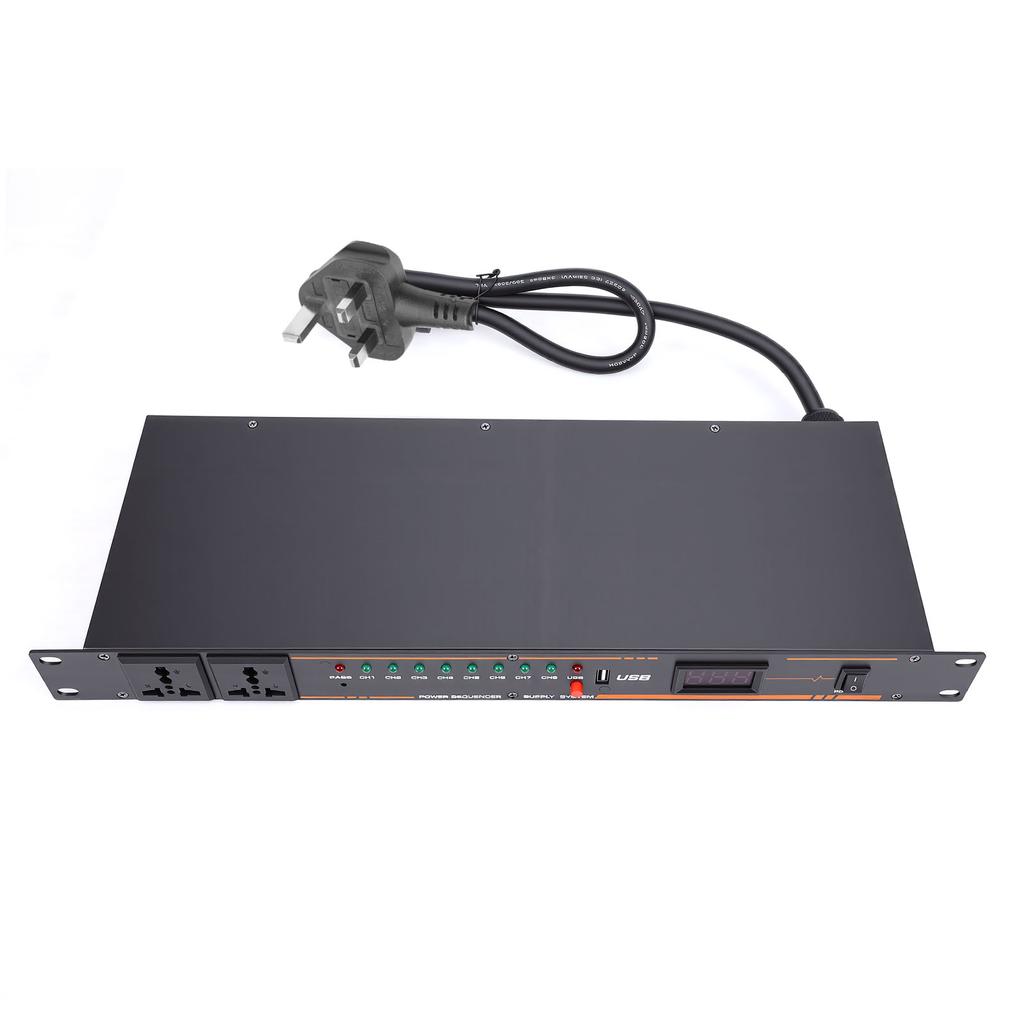 10 Outlet Power Sequencer Conditioner Professional Digital Display Power Sequencer Regulator for Sound Equipment