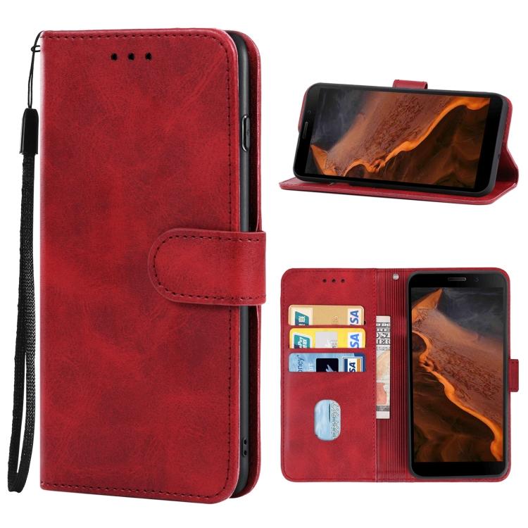 

Для Doogee S61/S61 Pro кожаный чехол для телефона For Doogee S61/S61 Pro красный