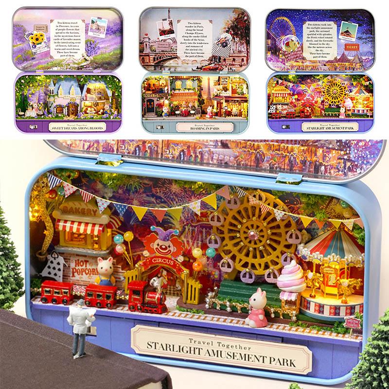 Box Wood Diy Miniature Doll House Kit Theatre Series Handcraft Toy Educational