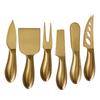 Stainless Steel Hollow Handle, Golden Cheese Knife, Cheese Knife Set, Card Binding Packaging, Western Knives and Forks