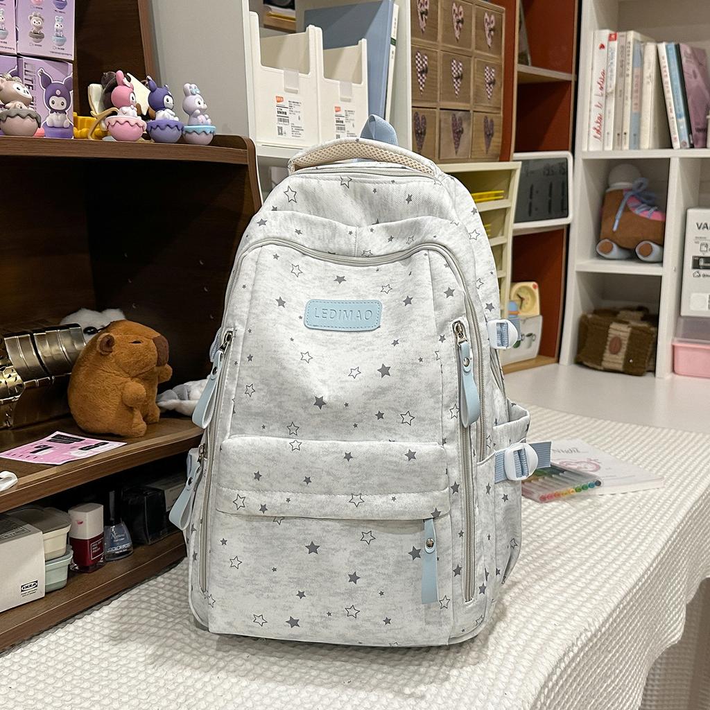 Schoolbag: Korean-style INS Artistic Fresh Star Backpack, High-aesthetic Collegiate Style, Backpack for Middle and High School Students for