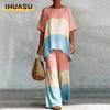 Women's Fashion Casual Short Sleeve O-Neck Pants Suits