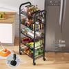 Movable Multi-Layer Kitchen & Bathroom Storage Rack for Fruits & Vegetables