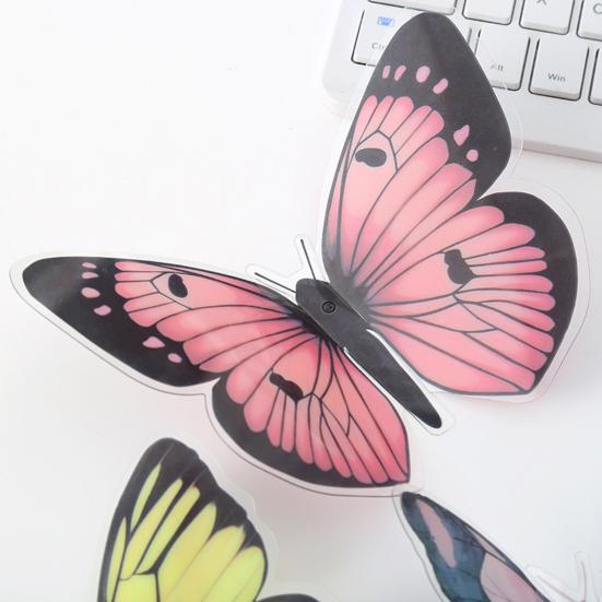 3D Butterfly Wall Decals Removable Colorful Butterfly Wall Stickers DIY Wall Art Murals for Babys Bedroom TV Background Living Room
