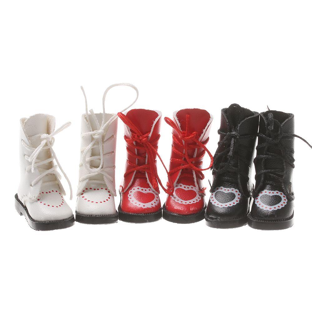 Heart Accessories Birthday Gifts Boots 1/6 PU Leather Shoes Shoes