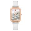 Fashion Ladies Square Quartz Watch With Leather Strap For Casual Wear And Gifts