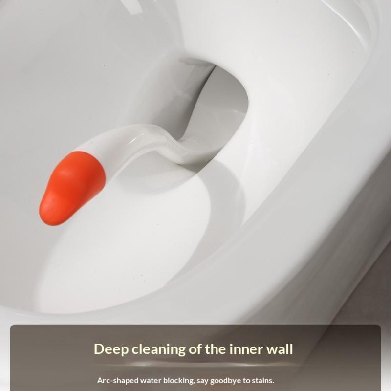 Cute Toilet Brush With Long Handle Swan Shape Toilet Holders Bathroom Accessories Plastic Toilet Plunger Household Cleaning Tool