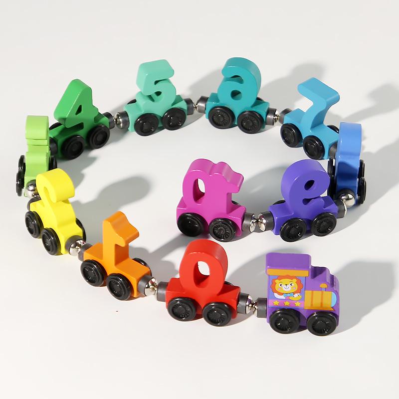 Magnetic Digital Train Toy for Children's Hand-Eye Coordination and Early Education Development
