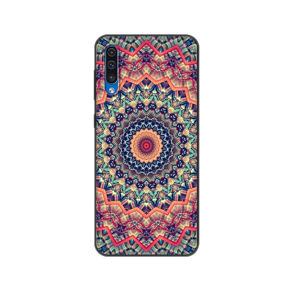 Black Tpu Case For Samsung Galaxy A50 50S A30S A10 A01 A11 A21S A31 A41 A51 A71 M21 M30S S10 LITE Mandala Chakra Insist Yoga
