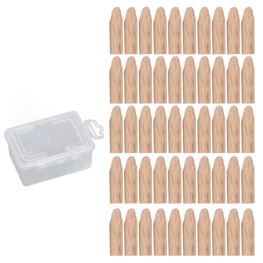 50Pcs 3/8-Inch Diameter 9.5mm Pocket Hole Plugs Oak Solid Wood Solid Wood Plugs For Screw Holes Hardwood Wooden Dowel Plugs