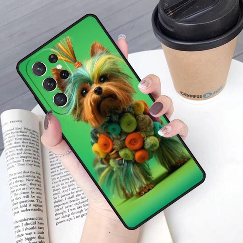 Yorkie Yorkshire Terrier Hund Welpe Handyhülle Cover Für Samsung Galaxy S24 S25 Ultra S21 S22 S10E Note 10 Plus Note 20 FE S23