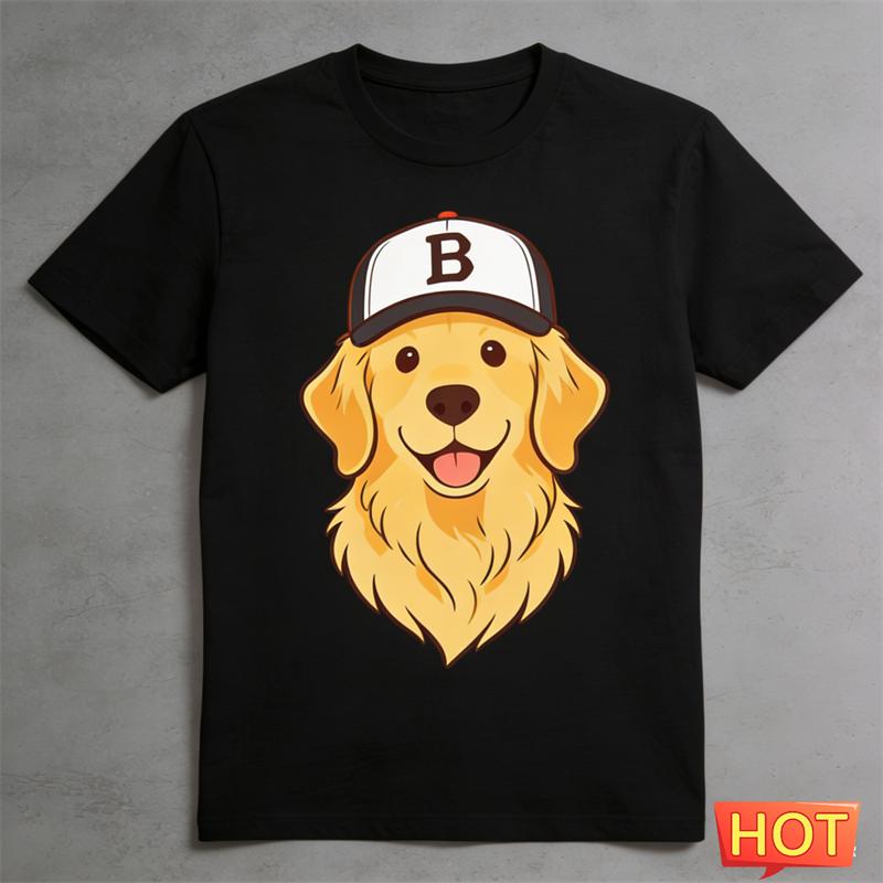 Summer Funny Cute Golden Retriever Graphic T Shirts Trendy Dog T-shirts Casual