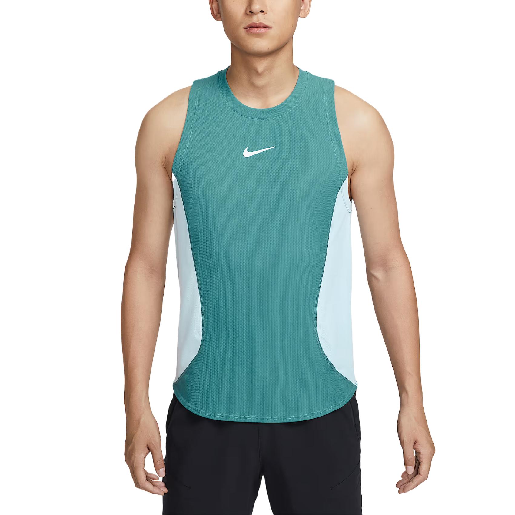 

Nike Court Slam Dri-Fit Fashion Versatile Comfortable Simple Solid Color Tank Top Men Tops Green HQ6407-379 S