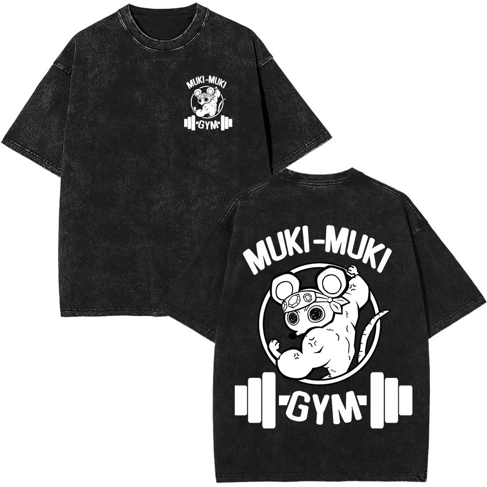 Anime Demon Slayer Washed Vintage TShirt Tengen Uzui KImetsu No Yaiba Manga TShirt Men Cotton Short Sleeve Oversized Tshirts