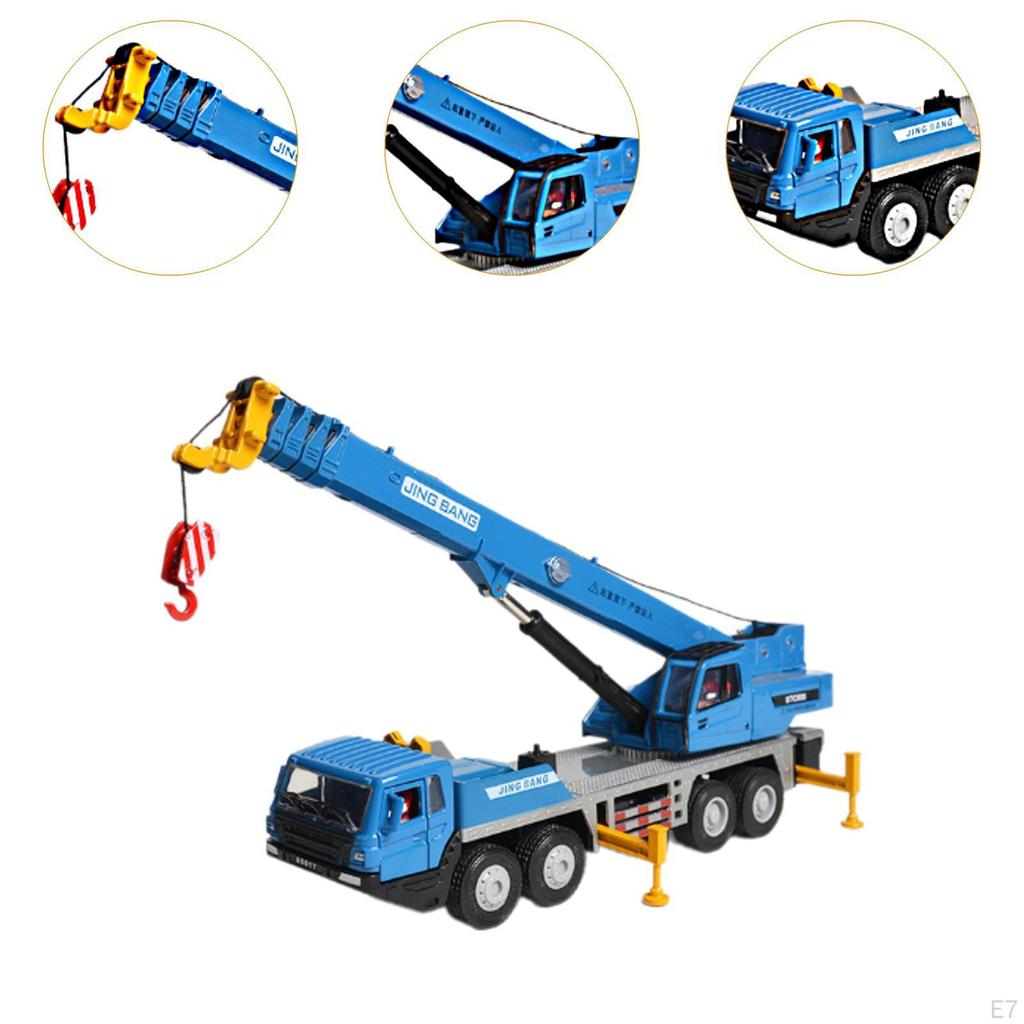 1:50 Scale Crane Truck Model for Kids Educational Alloy Vehicle Ages 3+