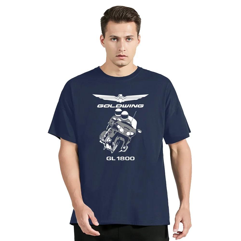 Better Quality Goldwing GL1800 Motocycles Tshirt Men Cotton T-Shirt Fashion Clothing Oversized T Shirt Tees