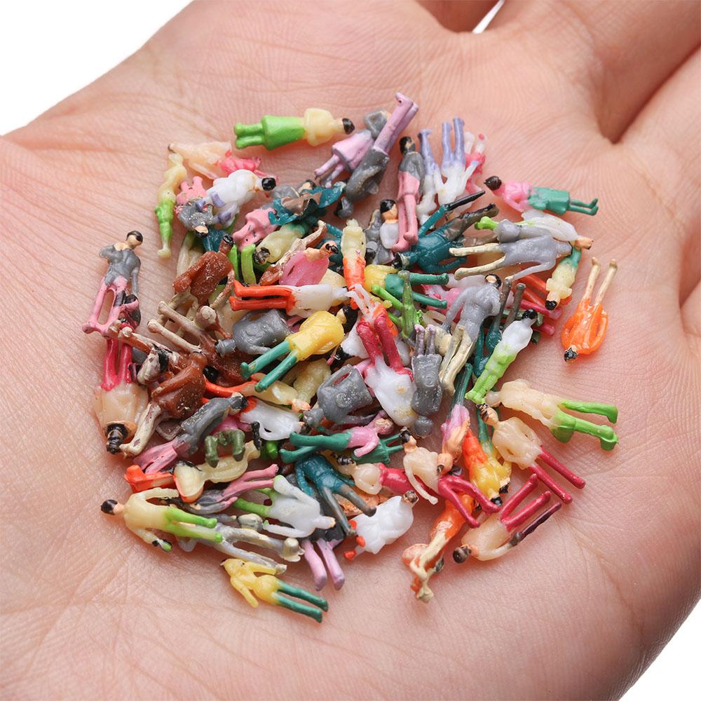 Pose Dollhouse Decorations People Figures Train Scenery Model Building Passengers DIY Character