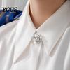 Long-lasting Brooch Women Brooch, Snowflakes LOVE Bouquets Compact Versatile Pin, Lapel Faux Pearl Collar Badge with Imitation Cubic Zirconia