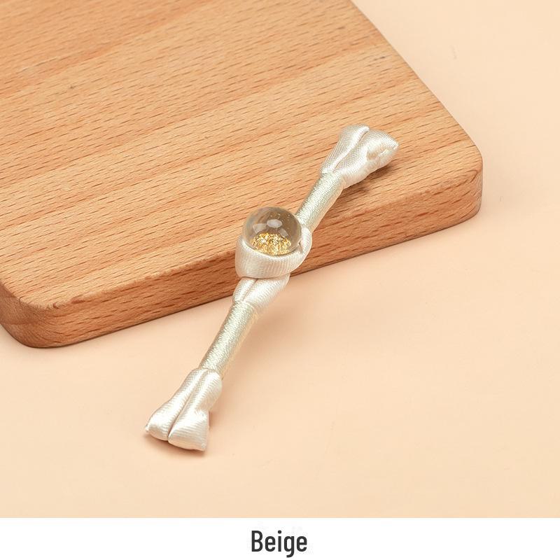 Hengmeihe Ręcznie Robiony Koralikowy Guzik Cheongsam ze Złotej Folii z Wykończeniem Złotą Nicią