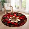 Christmas Round Carpet Perfect for Foyer Outdoor Kitchen Dining Room Anti-slip Round Rug Anime Office Decor Perfect Gift for Friends Family