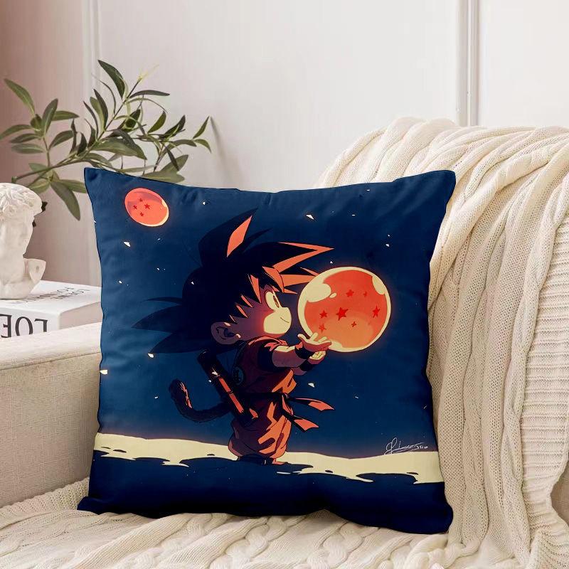 Kissenbezug mit Dragon Ball-Motiv und Cartoon-Print – Ein Traum für Anime-Fans! Anime-Accessoires und Deko-Geschenke