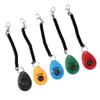 2 In 1 Dog Training Clicker Pet Cat Plastic New Dogs Click Trainer Aid Tools Adjustable Wrist Strap Sound Key Chain Dog Supplies