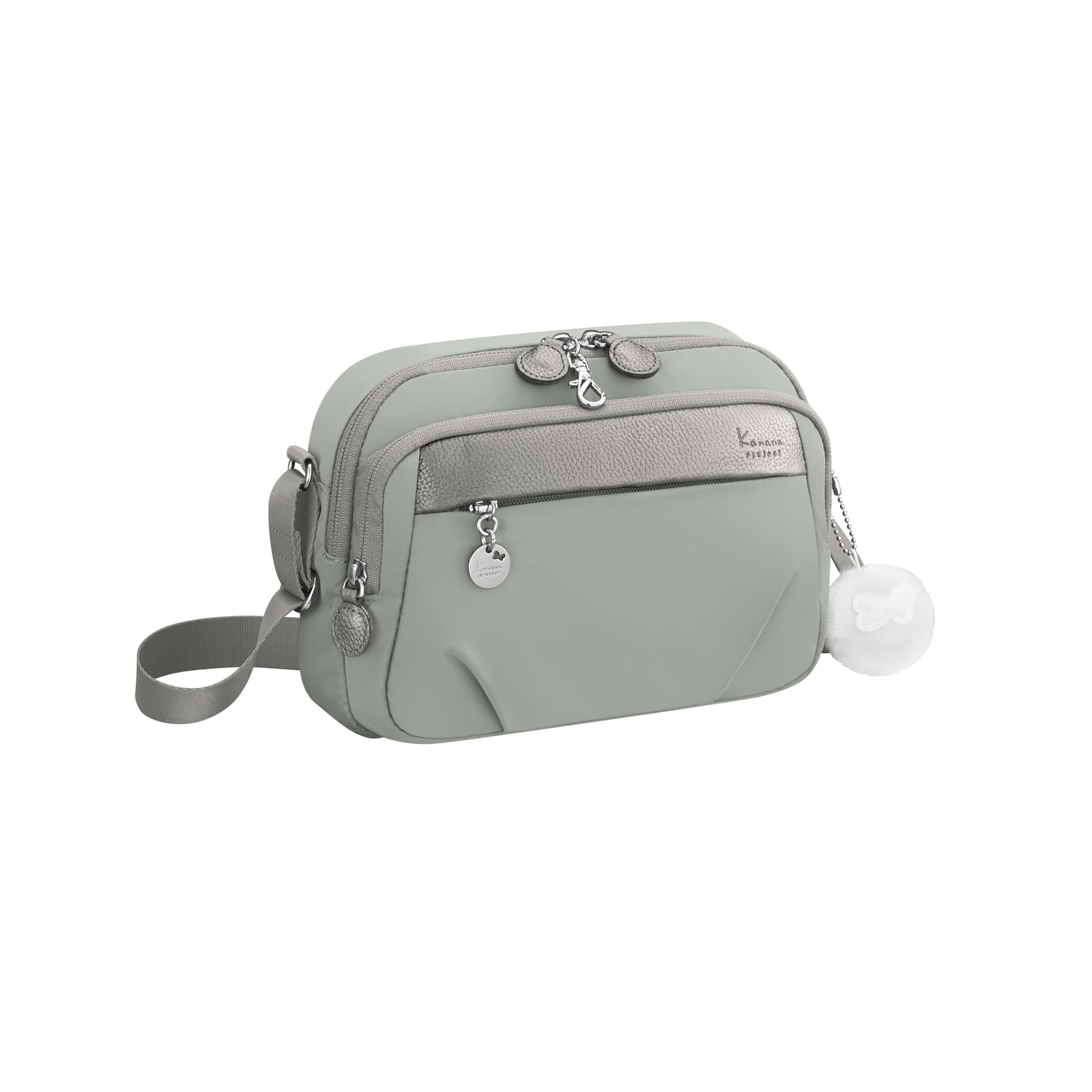 Kanana Project Shoulder Bag with Small Moss H17 x W24 x D6cm PJ1-4th Anti-Virus Pocket, Size, Multi-functional, Women s, No. 67641, Green,