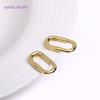 Trendy 18K Gold Plated Brass Heart/Oval Push Clasp Carabiner Spring Clasps For DIY Handmade Jewelry Making Accessories