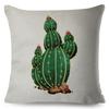 Cute Succulent Plant Cushion Covers Set Watercolor Potted Cactus In Cup Box Design Soft Pillow Home Decor Xcm