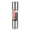 Solari 2-in-1 Manual Pepper Mill, Suitable for Rock Salt and Black Pepper, Adjustable Coarseness, Ceramic Blade, Stainless Steel, Double-Ended, Silver