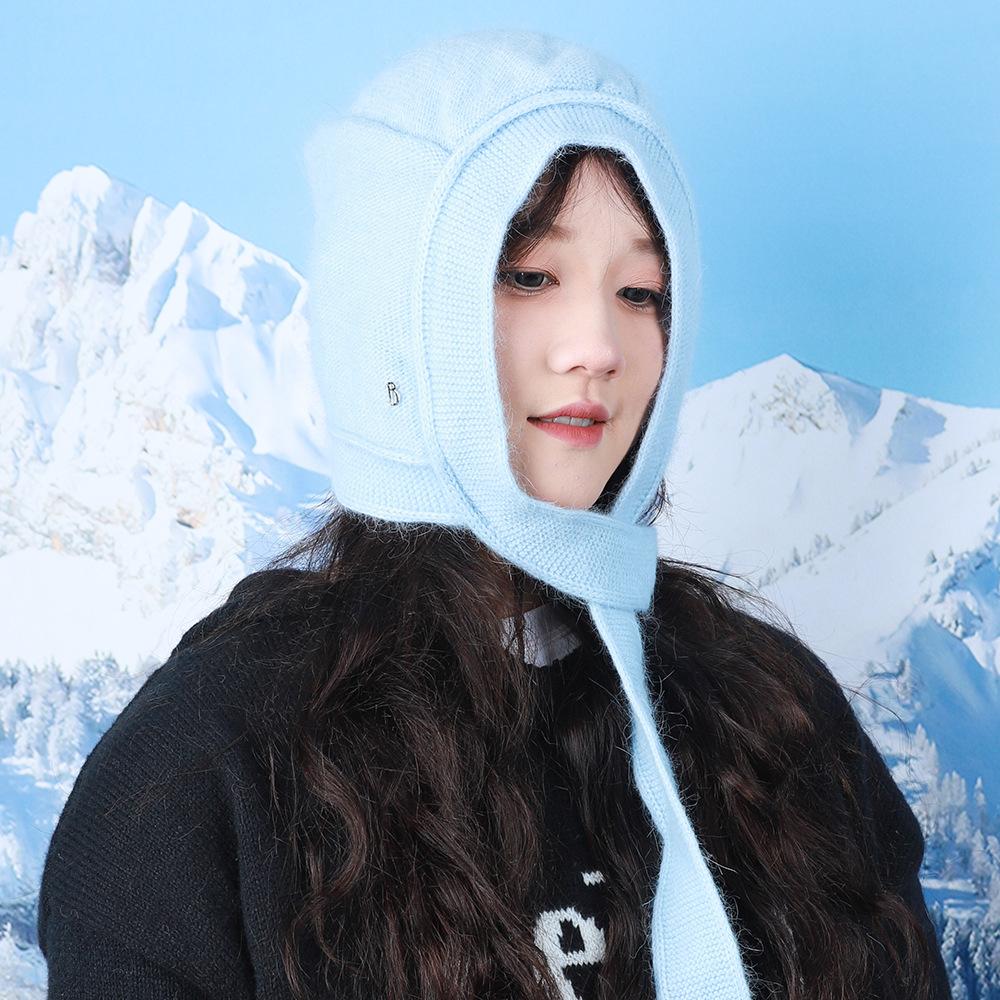 Snowy Atmosphere Knitted Raffa Hat Winter Ear Protection Cute Pullover Hat Versatile Warm Hat