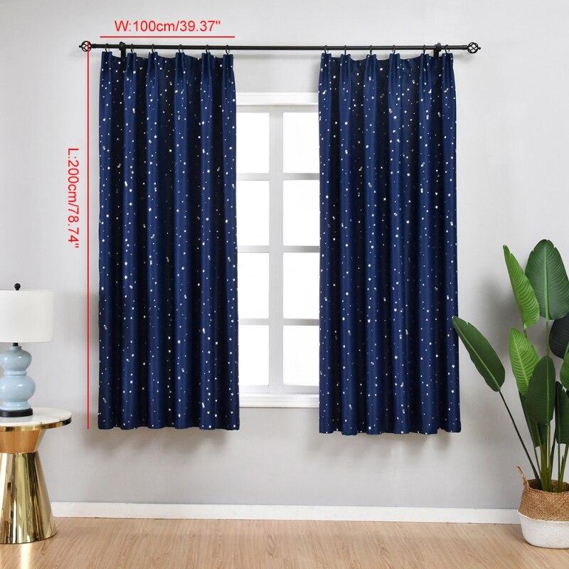 

Small Stars Suggestion Cloth Silver Curtains Children s Room Curtains 100*200cm,1pcs