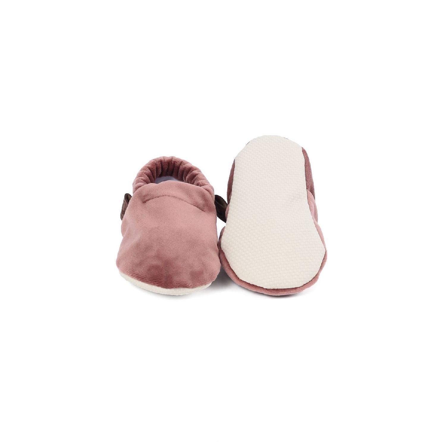 

Бархатные детские пинетки Dusty Rose 16 румянец