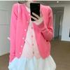 Fake Two-piece Knitted Cardigan New Spring and Autumn Loose Soft Waxy Gentle Casual Versatile Knitted Sweater Sweater Jacket