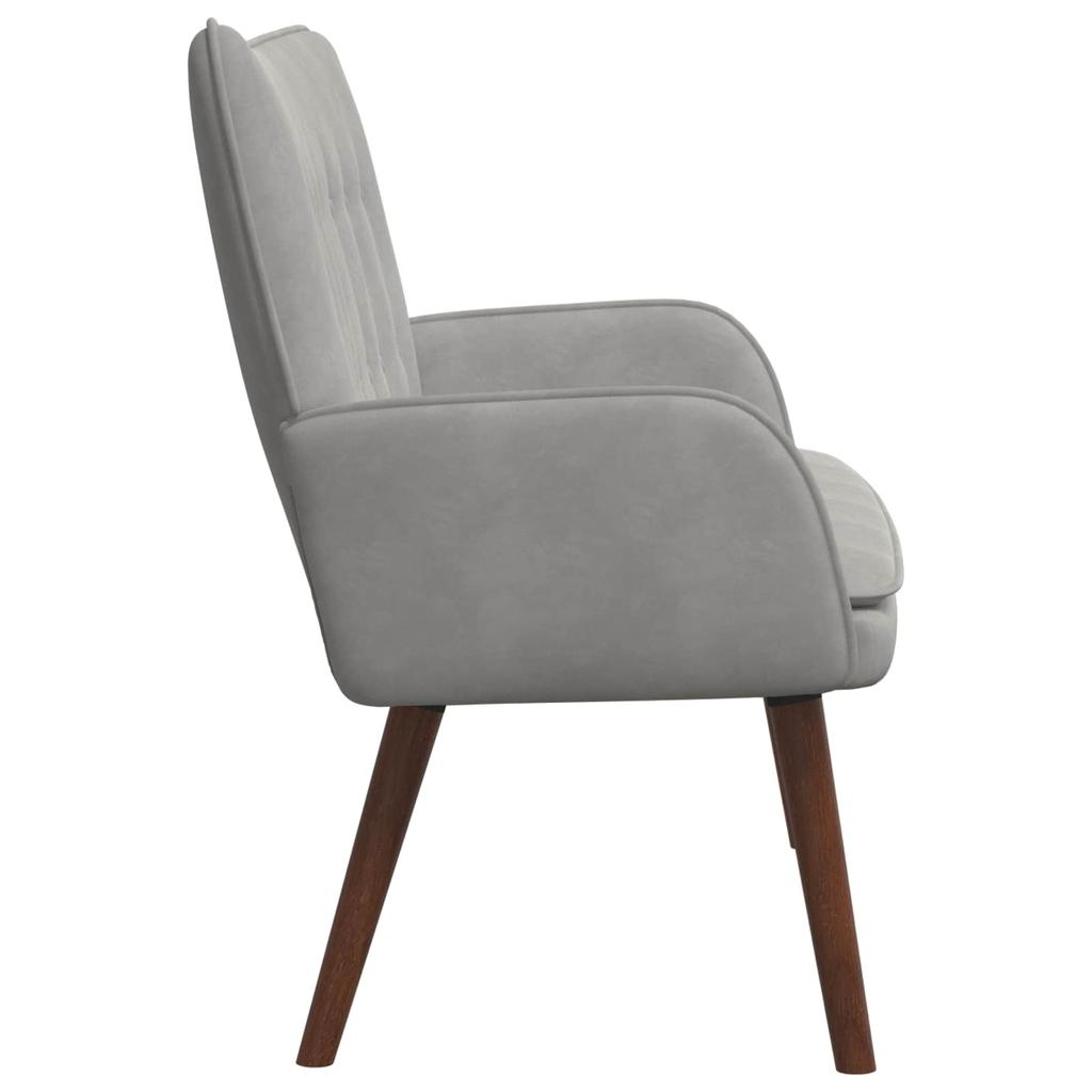 2 Seater Sofa Light Grey 115 x 61 x 87 cm Velvet (V)