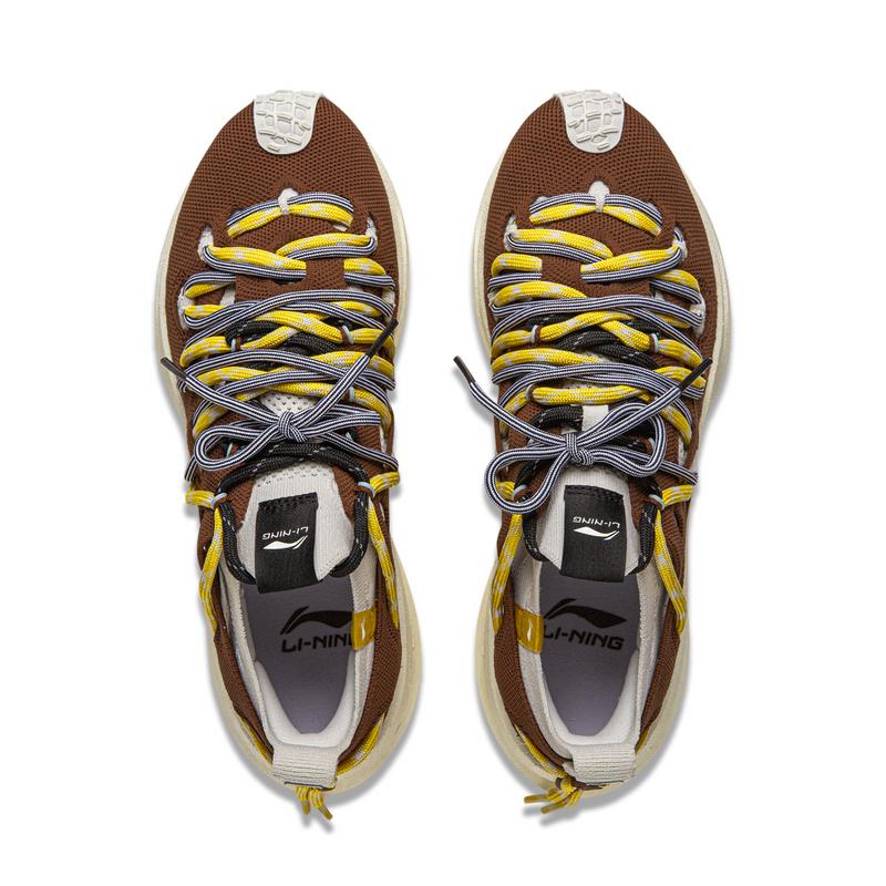 New LiNing Abrasion Resistant Breathable Low Top Casual Shoes Unisex Chestnut Bark Brown/White Birch Gray AZGV047-8