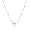 Fashion Trend Women's Bow Stainless Steel Necklace Versatile 18K Clavicle Chain