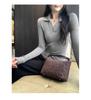 Elegant Korean Style Grey Slim Fit Lapel T-shirt: Women's Autumn/Winter Long Sleeve Base Layer Top