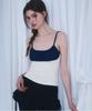 ROSEFRANTZ Two Color Shirring Sleeveless [Navy]