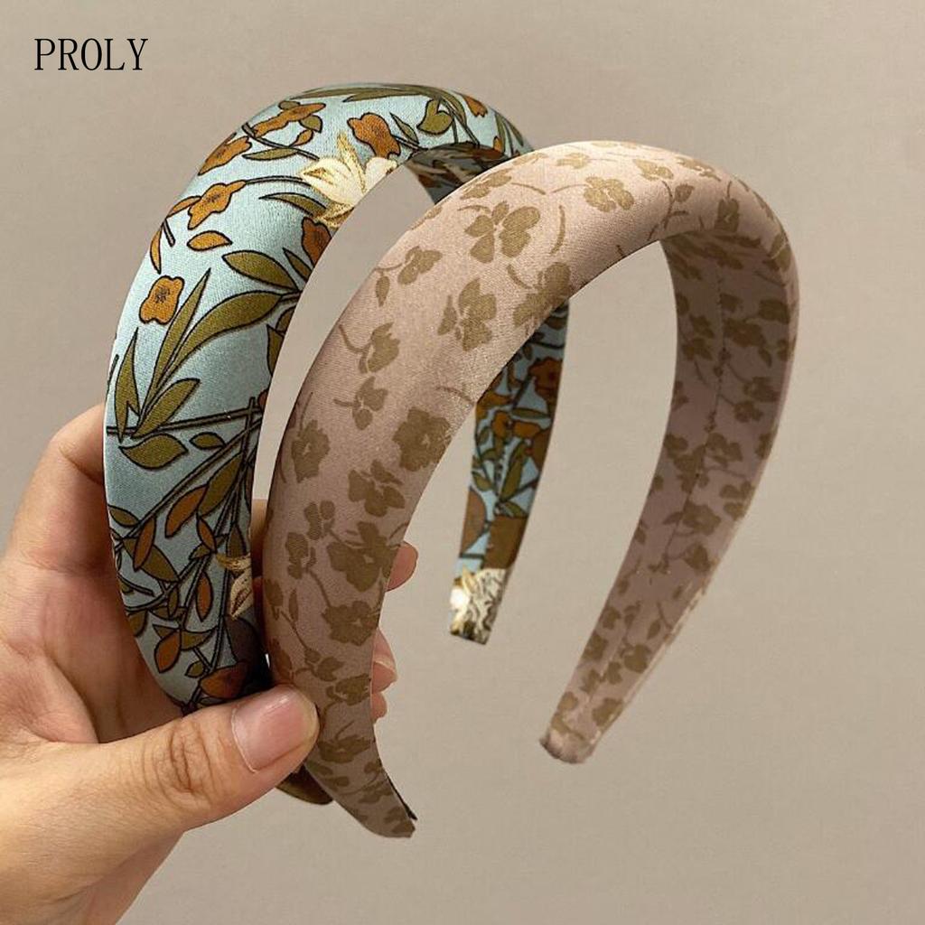 PROLY New Fashion Women Headband Thickened Sponge Hairband Individual Flower Headwear For Adult Hair Accessories