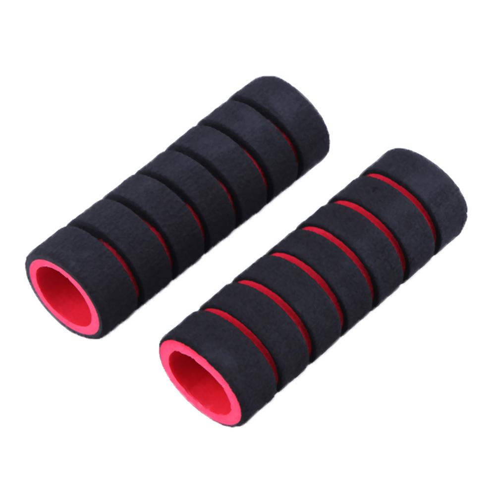 

1 Pair Bicycle Handlebar Grips Anti-Slip Mountain Bike Lock Plug End Grips Cover красный