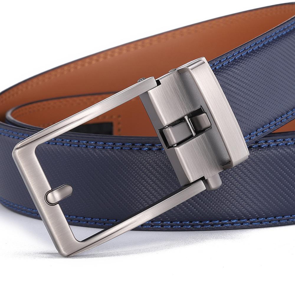 Men's Genuine Leather Belt with Automatic Buckle - High-End Fashion Casual Waistband