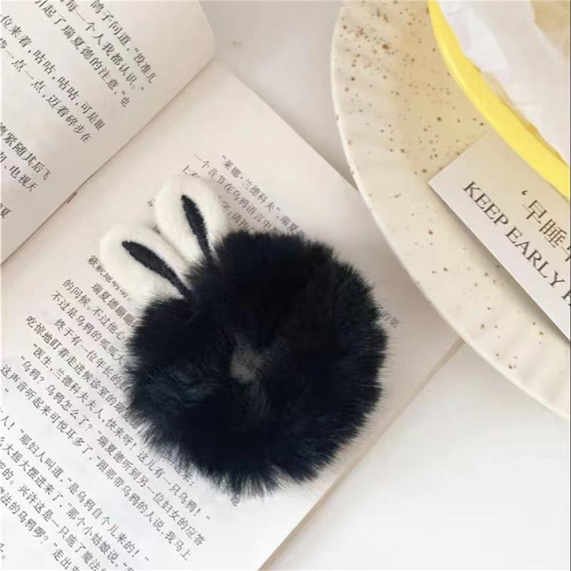 Süße Kaninchen Ohren Haar Seil Candy Farbe elastische Haarbänder Mädchen Haar-Accessoires