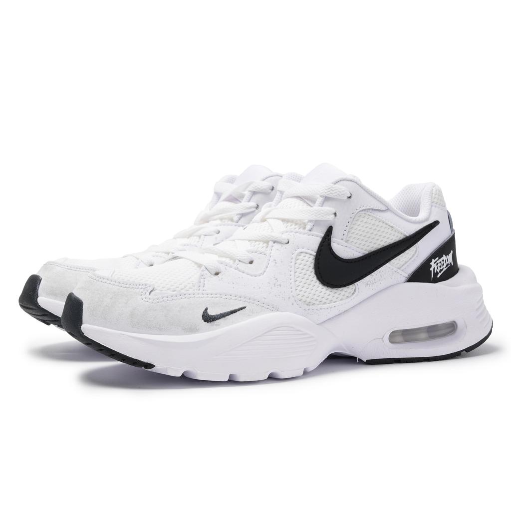 Nike Air Max Fusion Leather Slip Resistant Low Top Running Shoes Unisex Black White CJ1670-102(Team2058- )