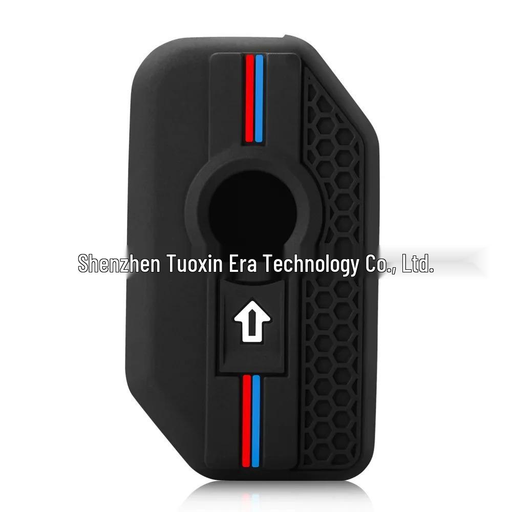 Silicone Key Cover for BMW R1250GS, C400GT Motorcycles - Two-Color Honeycomb Design чёрный