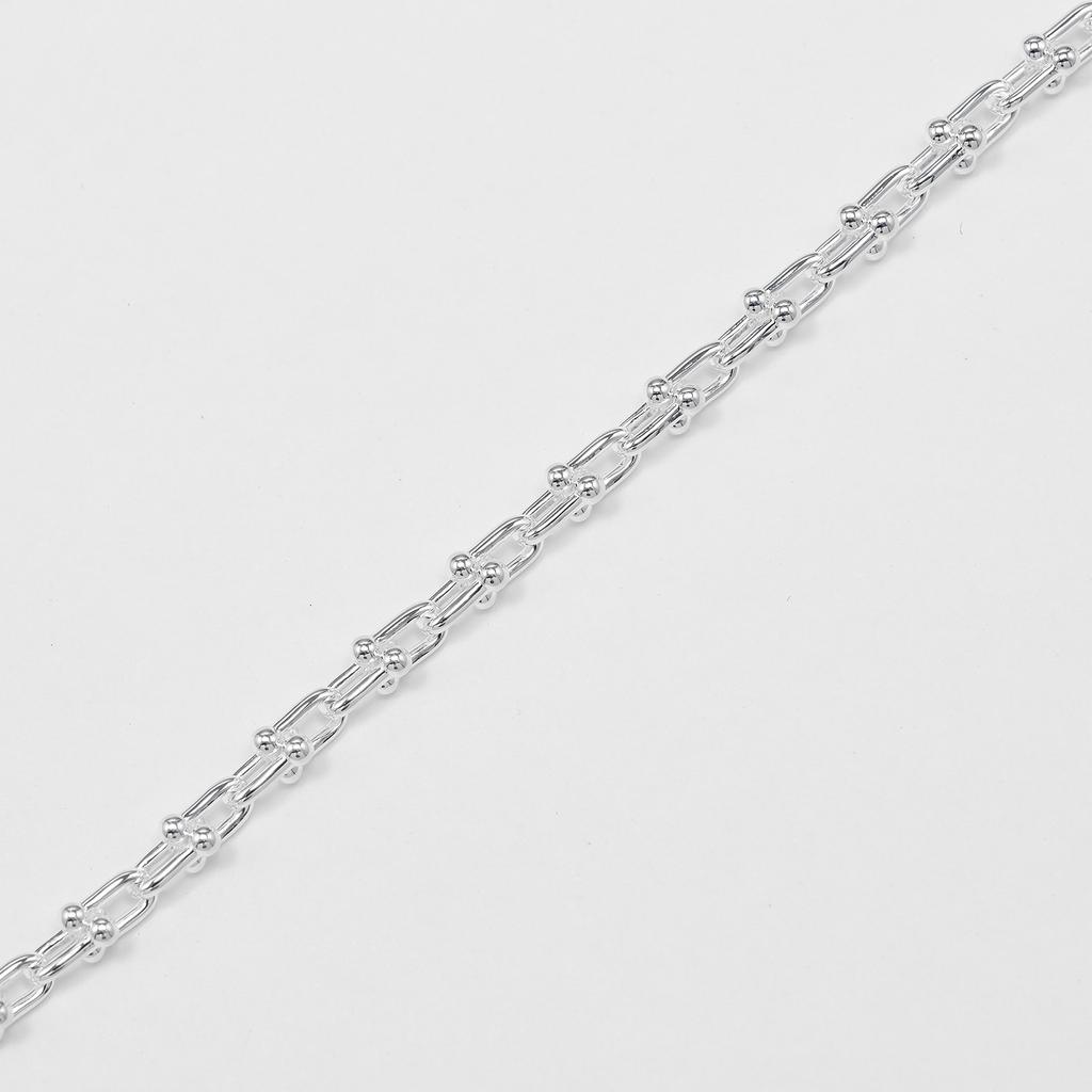 TIFFANY&Co. Hardware Microlink Armband Handgelenkgröße 6,7" Silber 925 7,29g Damen Gebraucht