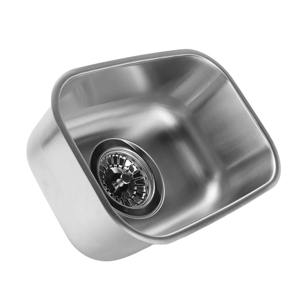 RV Sink Stainless Steel Mini Single Bowl RV Sink Wash Basin for Cars Boats RVs Yachts 12.6x8.66x4.72 in
