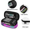 Pencil Case Strong Polyester Fabric Large Capacity Secure Zipper with Mesh Pocket Removable Divider and Pen Slots for Boys Girls