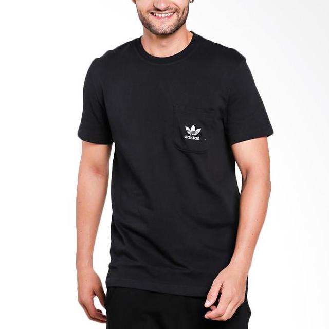 Adidas Originální tričko s krátkým rukávem s logem Clover pro muže, černé CW5174