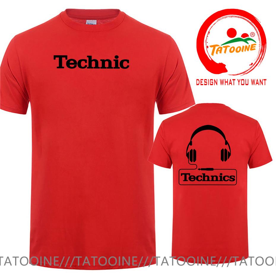 Technics Headphone Print T Shirts Unisex Disco Dj Party House Detroid Harajuku Fashion T Shirt Oversized Tshirt Trendy Dj Tee Tops
